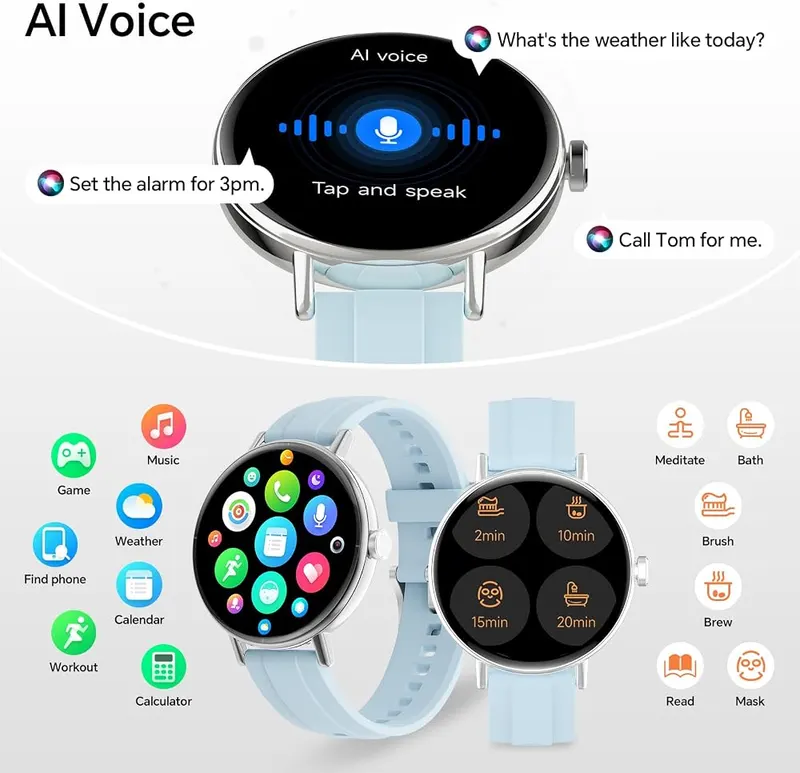 Yoever Smart Watches – Includes two interchangeable bands