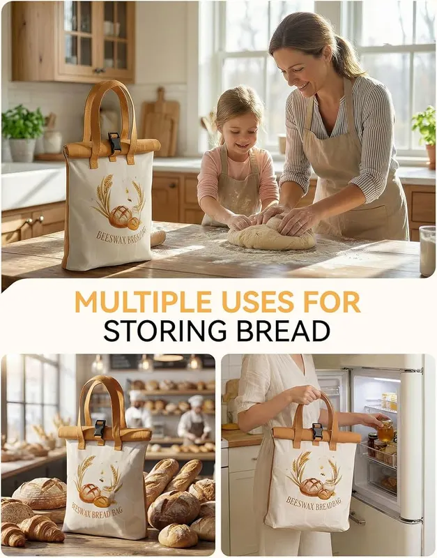 Yofidra Beeswax Bread Bag – Thicker beeswax lining