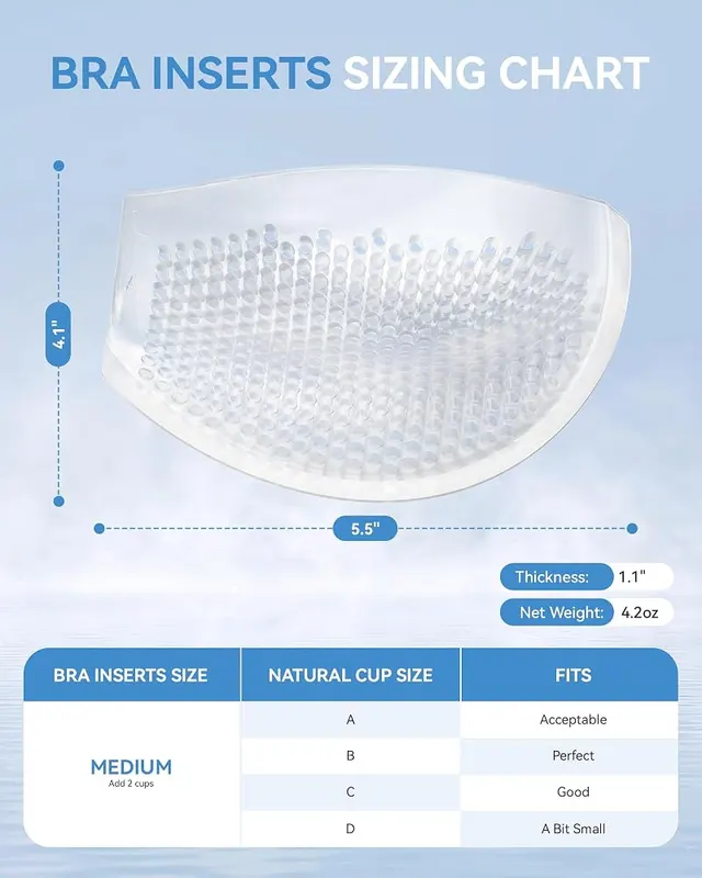 Yofidra Silicone Bra Inserts – Works with swimwear and sports bras