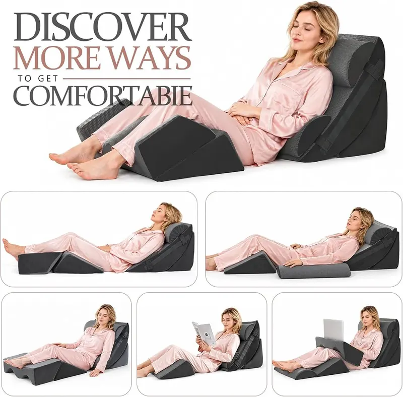 Yojoker 6-Piece Upper Body Rest Wedge Pillow – Adjustable Wedge Pillow Set for Versatile Use