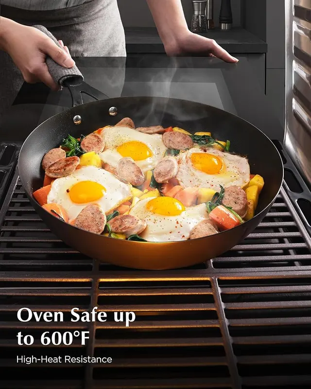 Yonida Carbon Steel Pan – Even heating and heat retention