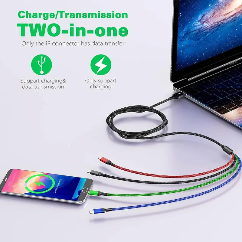 YTLUSN Multi Charging Cable 4A – 4 in 1 Multi Charging Cable