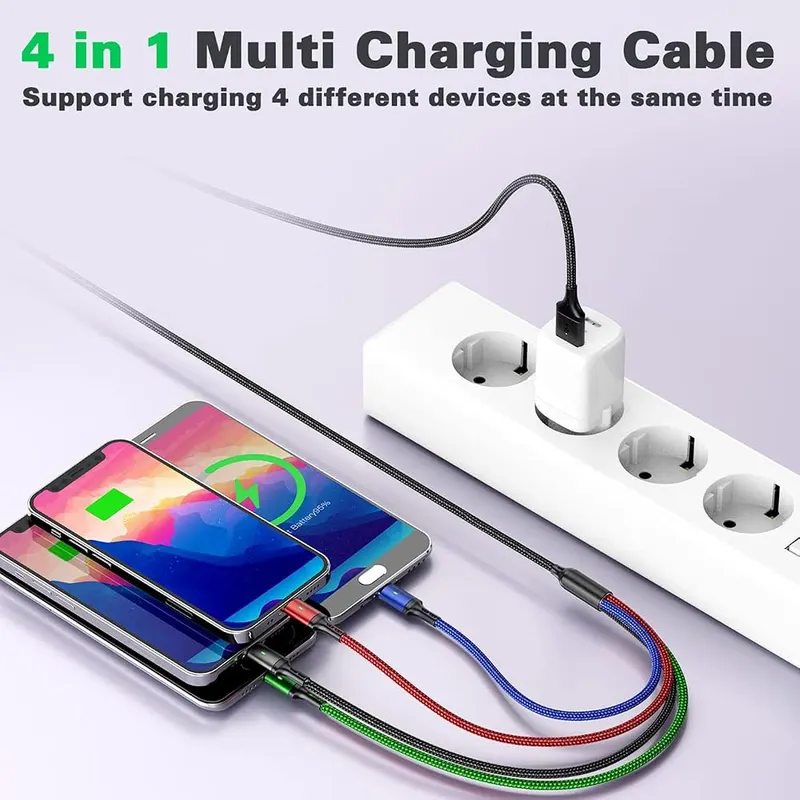YTLUSN Multi Charging Cable 4A – LED Multi Cable Design for Travel Essentials