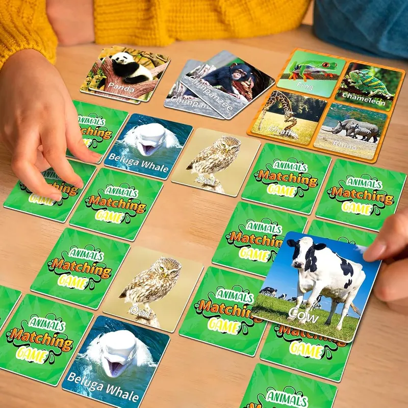 YTSQLER 100 PCS Animal Memory Matching Game – product photo 7 of 7