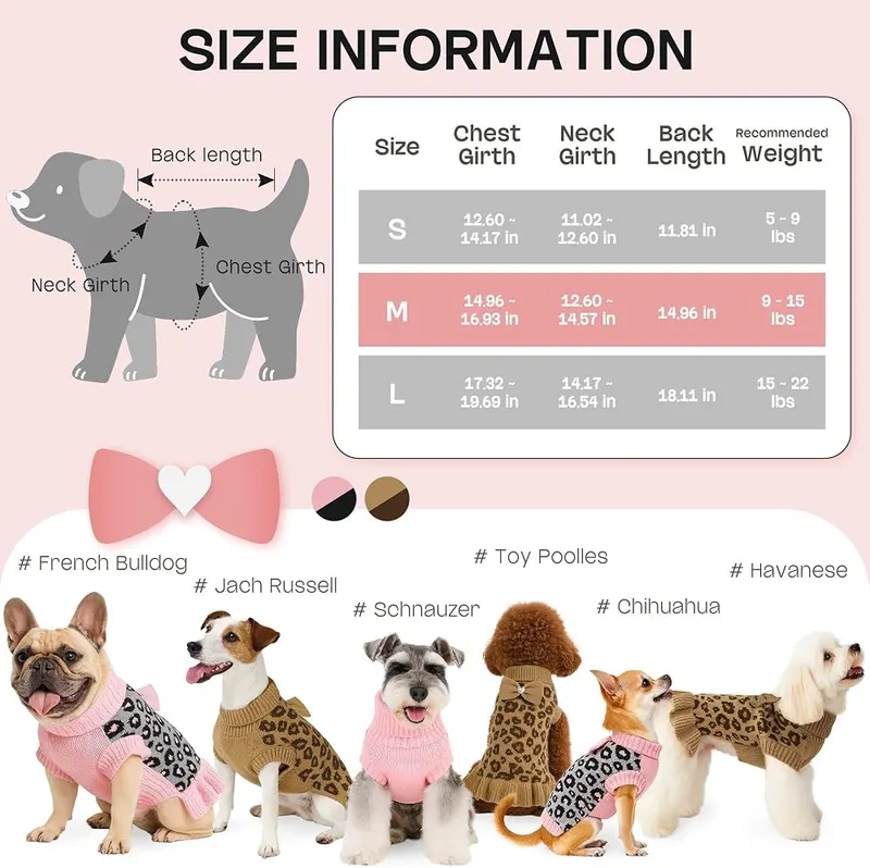 YUDODO Small Dog Sweater Dress – Please Note