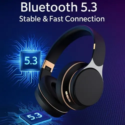 YUIOXDGL Wireless Bluetooth Headphones Over-Ear Foldable Headset – product photo 3 of 7
