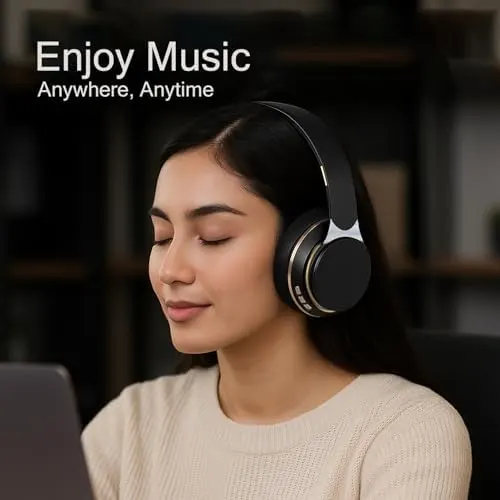 YUIOXDGL Wireless Bluetooth Headphones Over-Ear Foldable Headset – product photo 7 of 7
