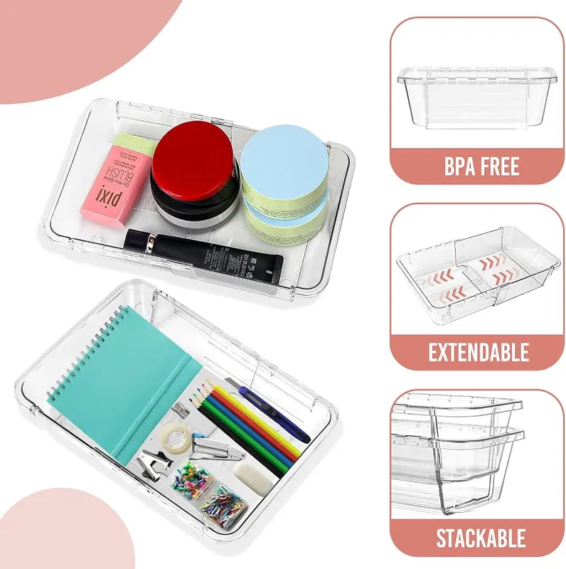 Yummy Sam 16 PCS Expandable Drawer Organizers – Versatile for multiple rooms