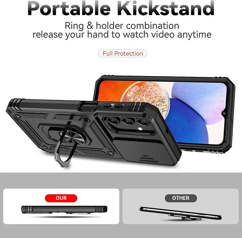 YZOK for Samsung Galay A15 5G Case – Durable Phone Case】Armor Case with sliding camera cover