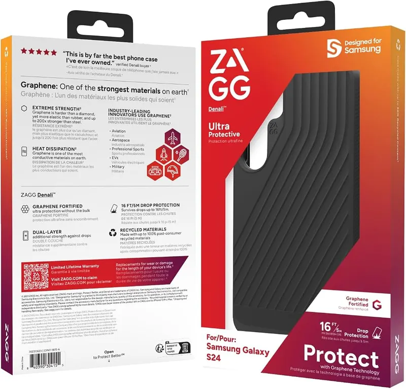 ZAGG Denali Samsung Galaxy S24 Case – Graphene Fortified
