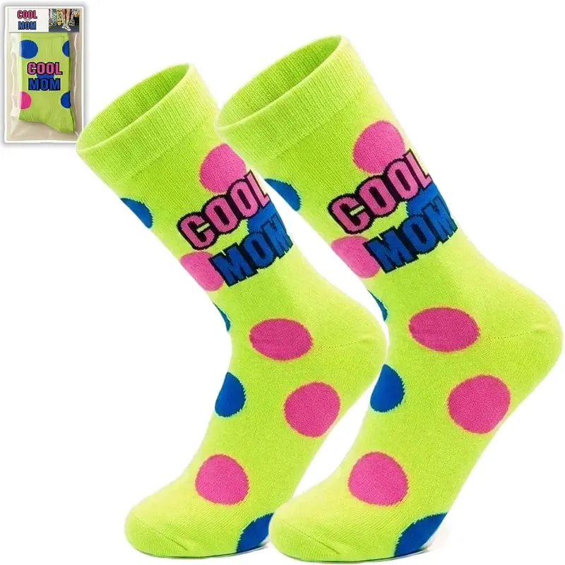 ZAOMENG Cool Mom Socks Funny Crew Socks