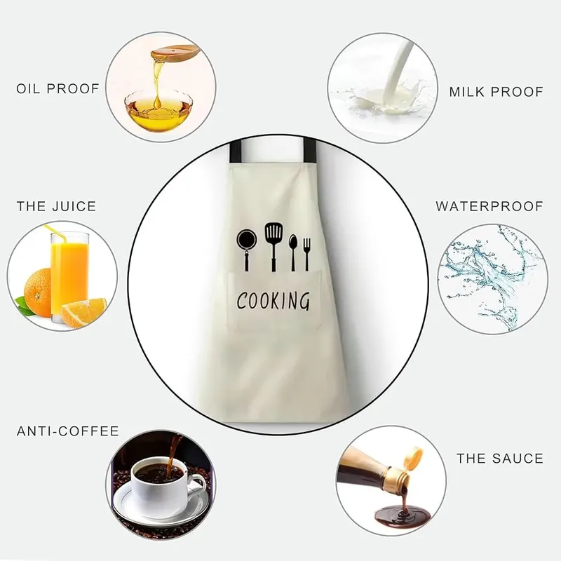 ZB.soar 2Pcs Adjustable Waterproof Kitchen Apron – Full coverage from chest to knees