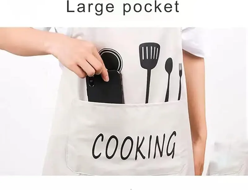 ZB.soar 2Pcs Adjustable Waterproof Kitchen Apron – Adjustable waist ties for custom fit