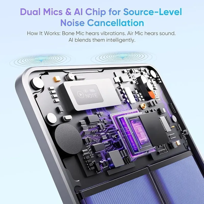 ZDK AI Voice Recorder – Massive 64GB Storage + Military-Grade Cloud Sync