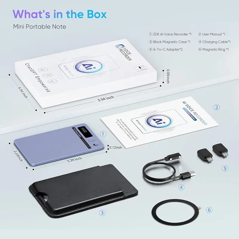 ZDK AI Voice Recorder – product photo 9 of 9