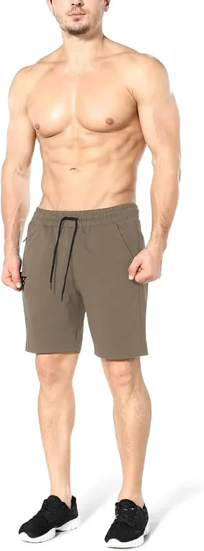 ZENWILL Mens 2Pack Gym Athletic Shorts Workout – Security Zipper Pockets