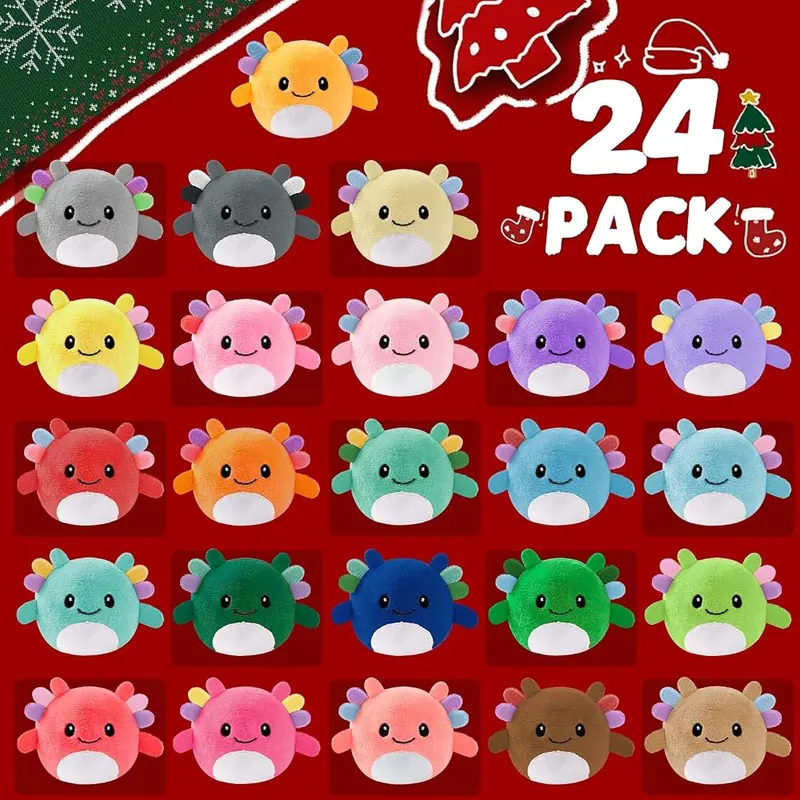 Zesua Advent Calendar 2026 – 24 mini axolotl plush surprises