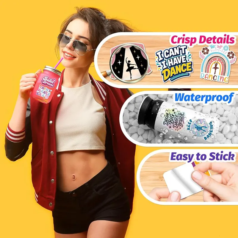 zheyistep 200PCS Dance Stickers – Clean cutting with easy peel backing