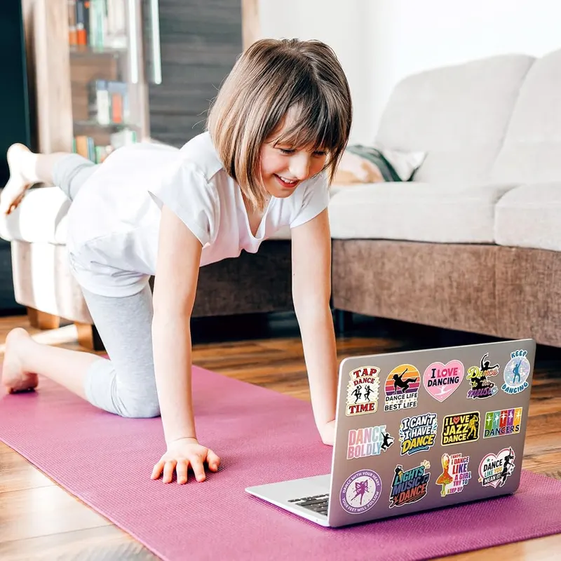 zheyistep 200PCS Dance Stickers – Motivational quotes and dancer silhouettes
