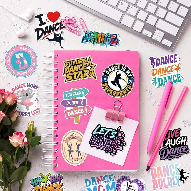 zheyistep 200PCS Dance Stickers – Vivid colors and sharp artwork printing