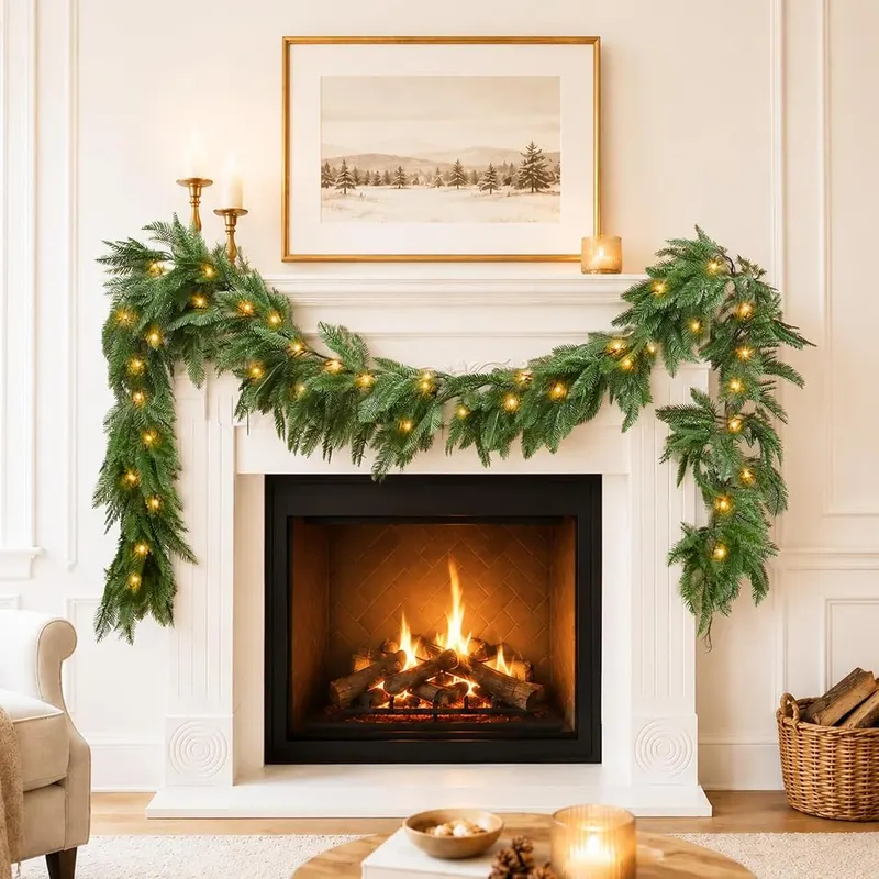 Zilithra 8.9FT Realistic Cedar Garland – product photo 8 of 9