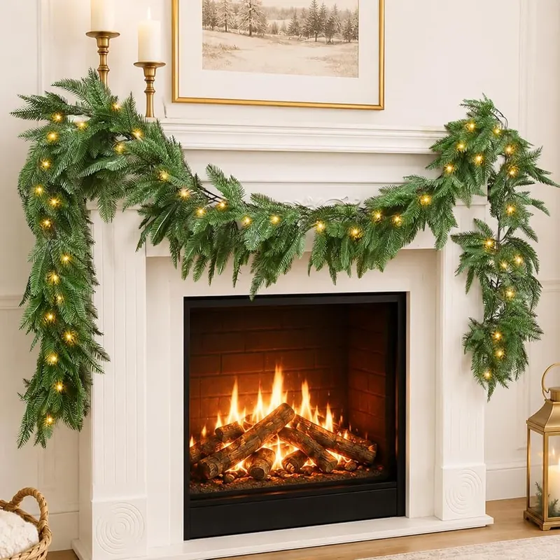 Zilithra 8.9FT Realistic Cedar Garland – product photo 9 of 9