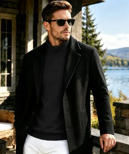 ZITY Mens Quarter Zip Pullover Sweatshirts Fleece – Fall and winter layer