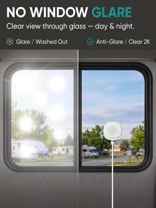Zmodo Rv Window Camera No Drill Wireless – 2-in-1 Rv & Home Security – One Device, Two Uses