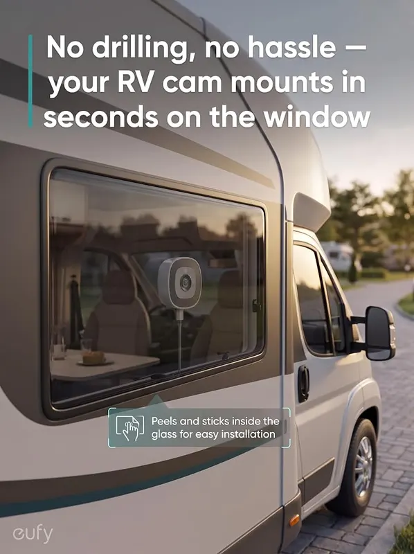 Zmodo Rv Window Camera No Drill Wireless – Local Tf Card Recording – Works Without Wi-Fi