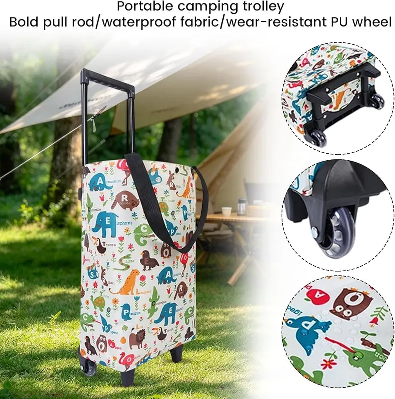 ZsaeSM Foldable Rolling Shopping Bag F006 – product photo 2 of 3