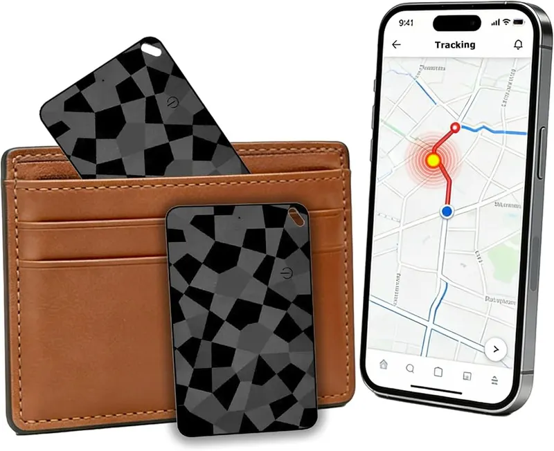 Zyrisis GPS Wallet Tracker Card in Silver Gray